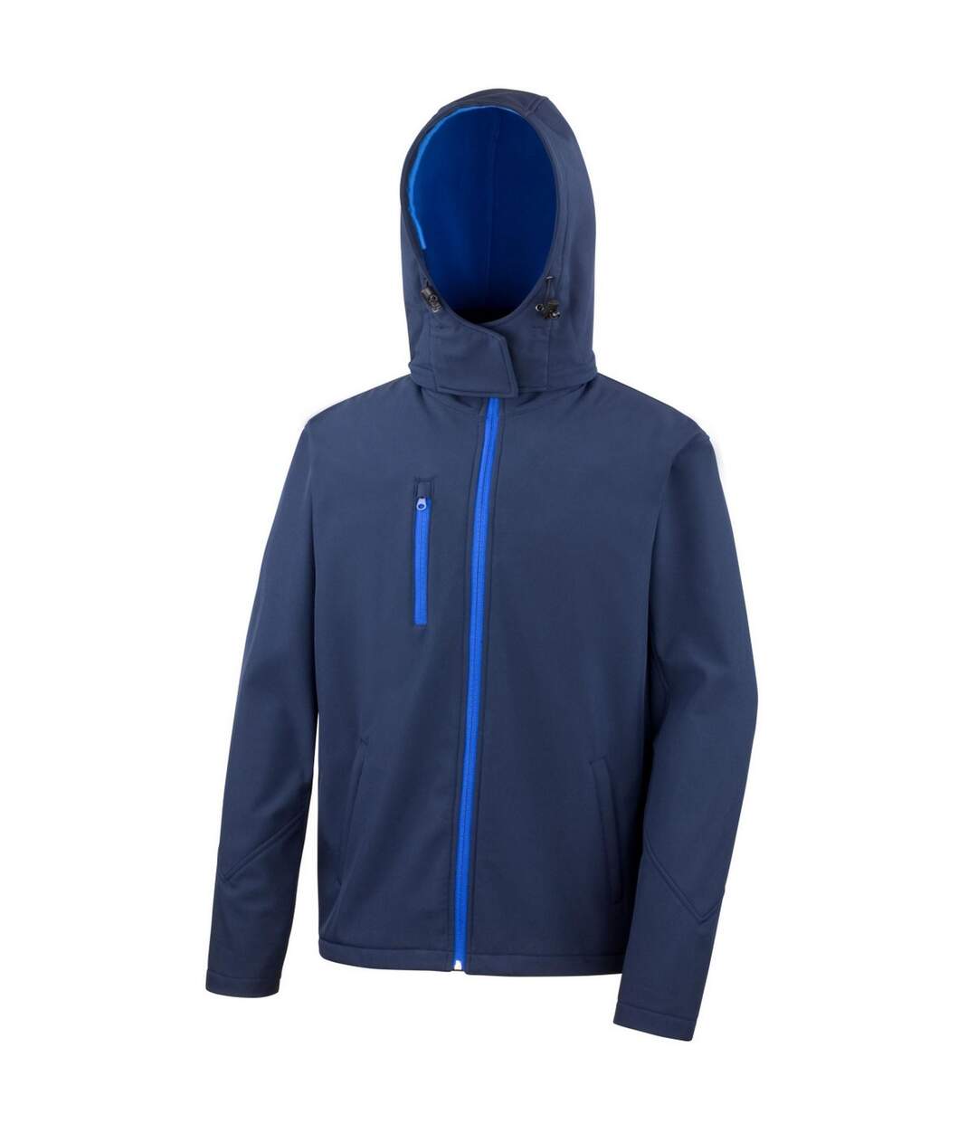 Core Mens Lite Hooded Softshell Jacket Navy Royal Result-2