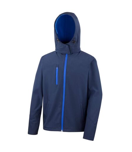 Core Mens Lite Hooded Softshell Jacket Navy Royal Result