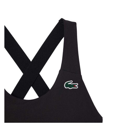 Womens/ladies Stretch Breathable Sport Bralette Black Lacoste