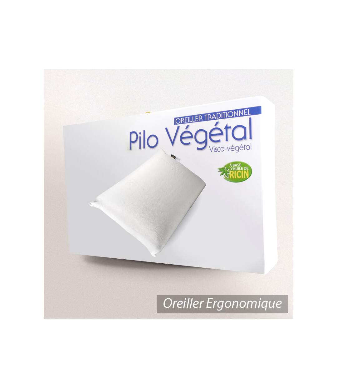 Oreiller 45x70 cm PILO - Visco-végétal à mémoire de forme
