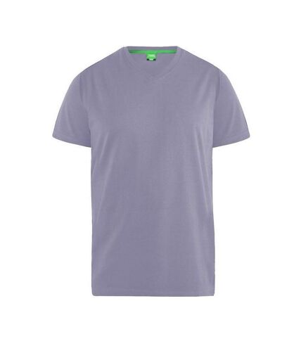 Duke Mens Signature 2 King Size Cotton V Neck T-Shirt (Pale Grape)