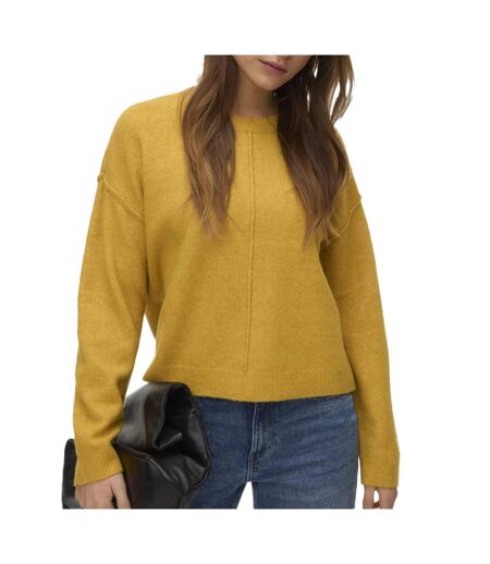 Pull jaune  moutarde femme vero moda besti
