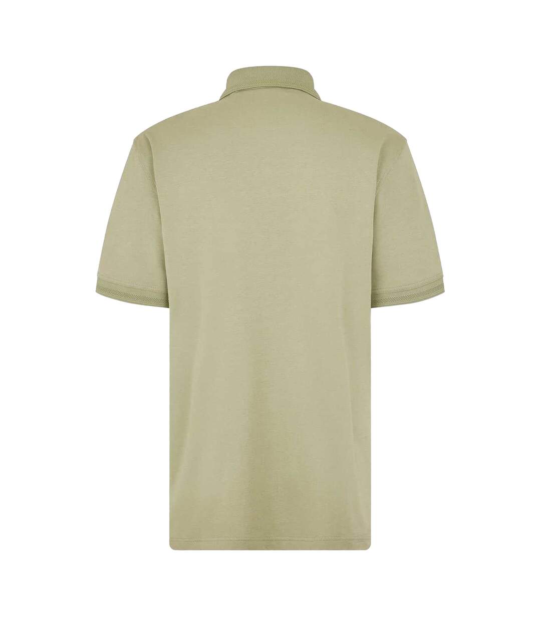 Mens Interlock Short-sleeved Polo Shirt Green Boss-2