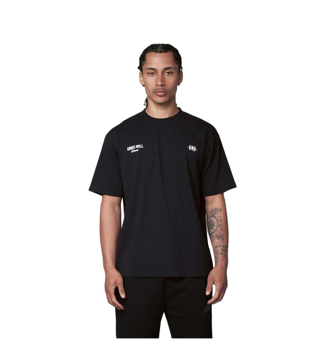 T-shirt Studio Garment District Homme Noir Kings Will Dream-2