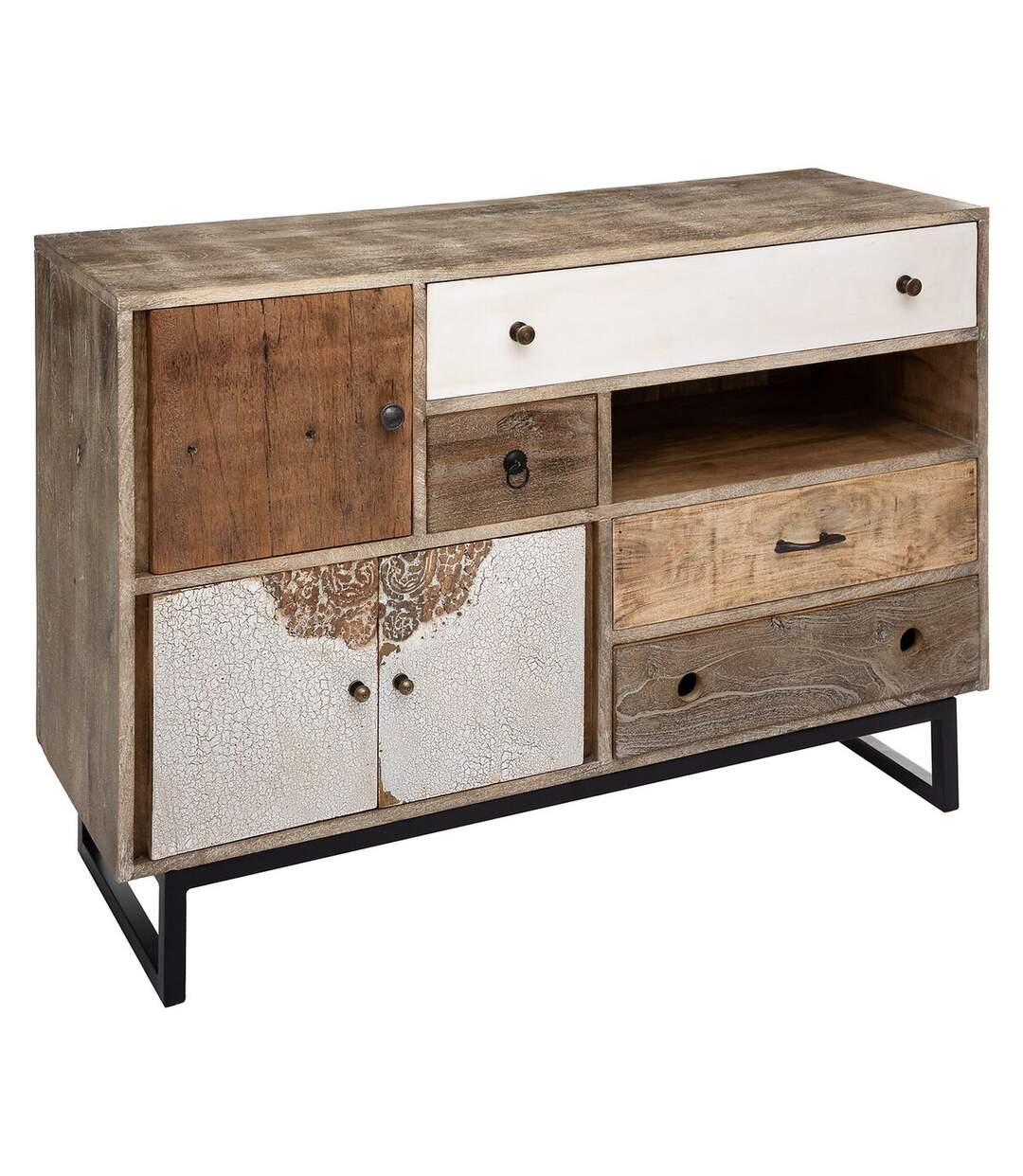 Buffet 3 portes et 4 tiroirs Koval - Marron-1