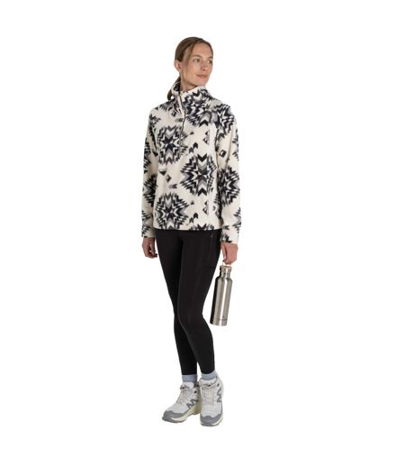 Womens/ladies Lago Calico Half Zip Fleece Top Black White Craghoppers