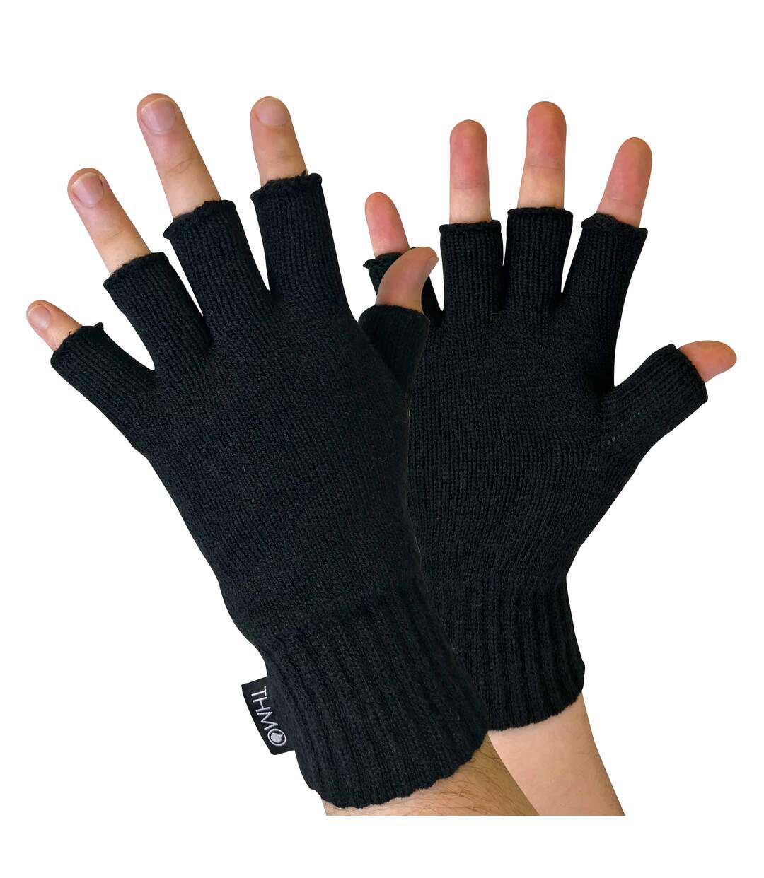 THMO Mens Fleece Insulated Fingerless Gloves S/M-1