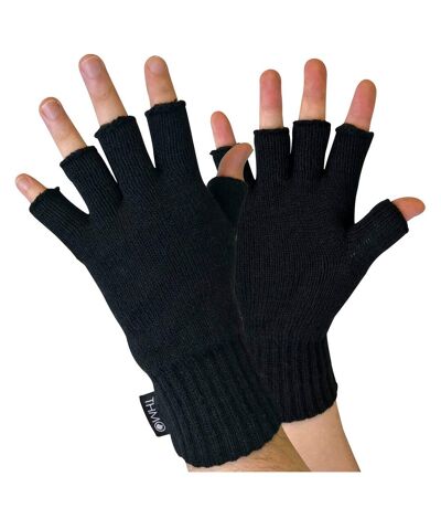THMO Mens Fleece Insulated Fingerless Gloves S/M
