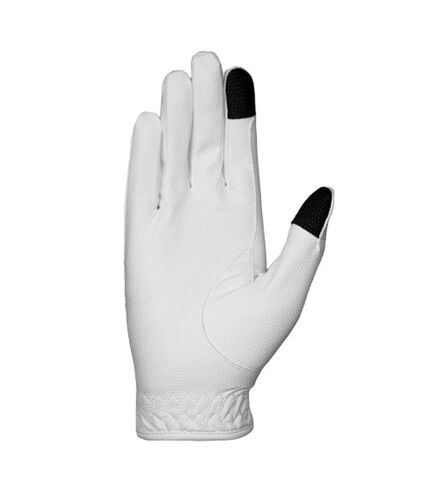 Hy Womens/Ladies Sparkle Riding Gloves (White)