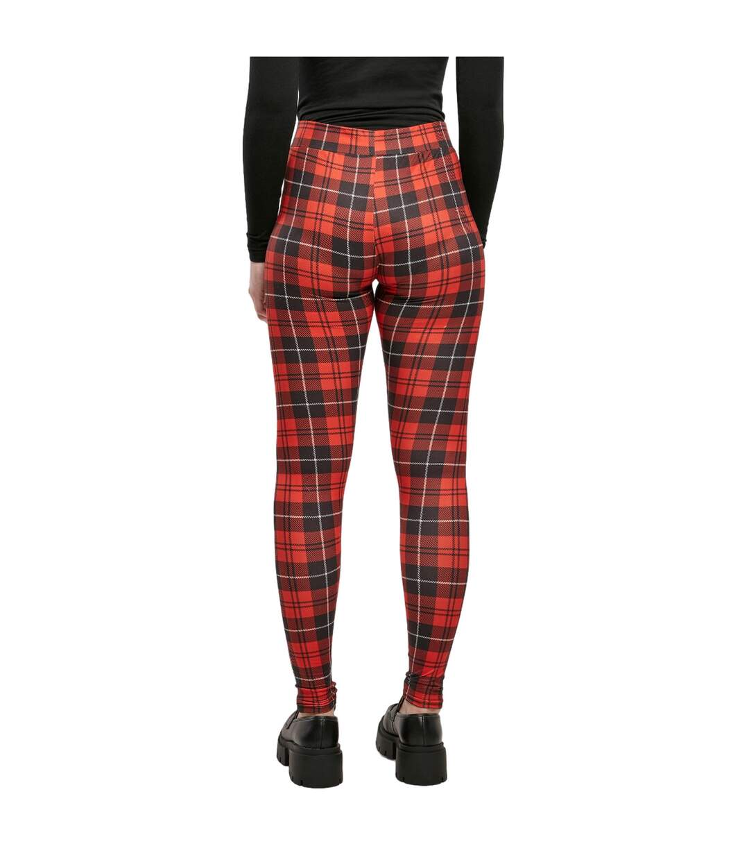 Legging Motif/style À Carreaux Femme Rouge Urban Classics-2