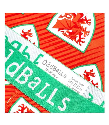 Oddballs Womens/Ladies Home FA Wales Briefs (Orange/Green) - UTOB194