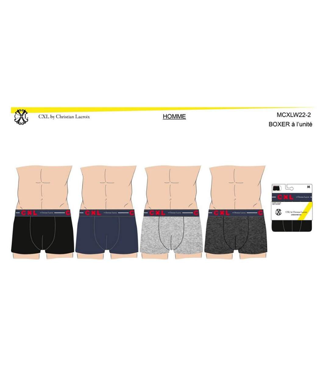 Boxer CXL By LACROIX X4 Pack de 4 Boxers CXL1490-4