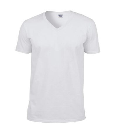 Gildan - T-shirt à manches courtes et col en V - Homme (Blanc) - UTBC490