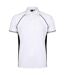 Finden & Hales Mens Piped Performance Sports Polo Shirt (White/Black/Black) - UTRW427