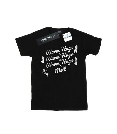 Disney - T-shirt FROZEN OLAF WARM HUGS AND MELT - Femme (Noir) - UTBI24404