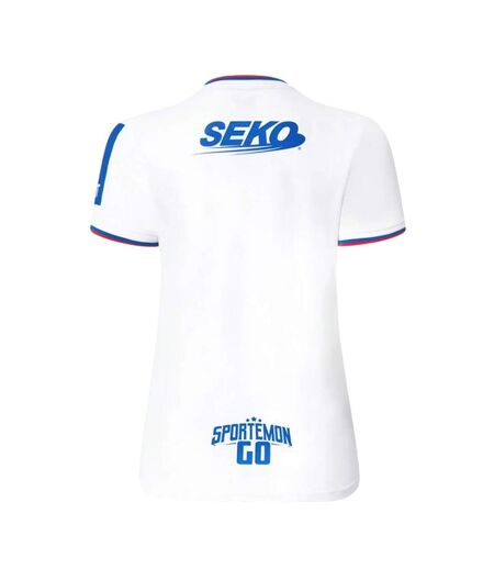 Womens/ladies 2023 Rangers Fc Away Shirt White Red Castore