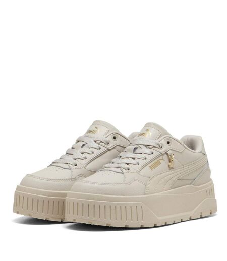 Womens/ladies Ii Jr Low Top Platform Trainers Silver Puma