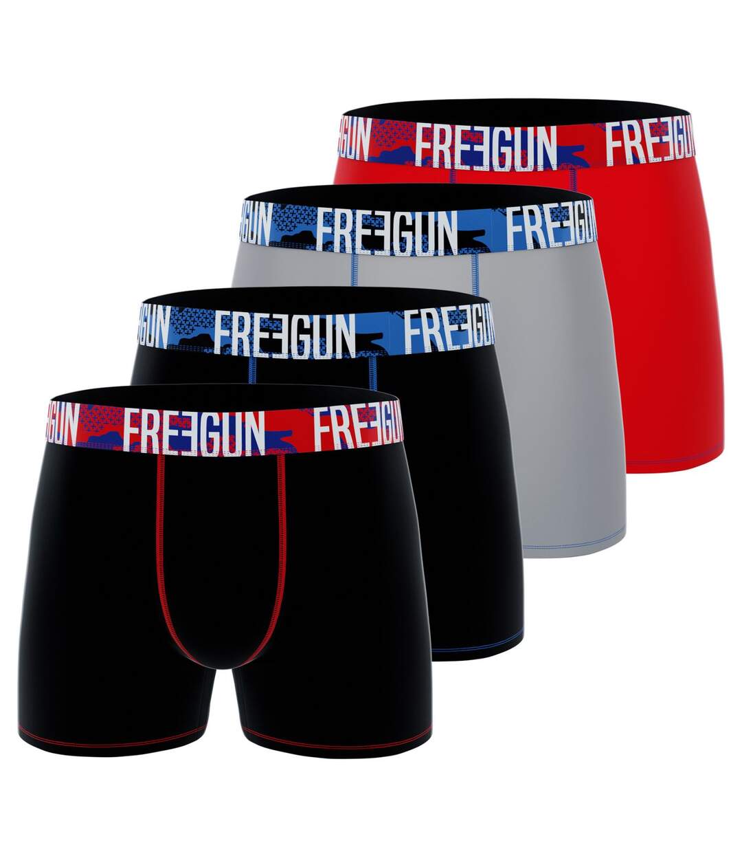 Lot de 4 boxers homme en coton Freegun-1