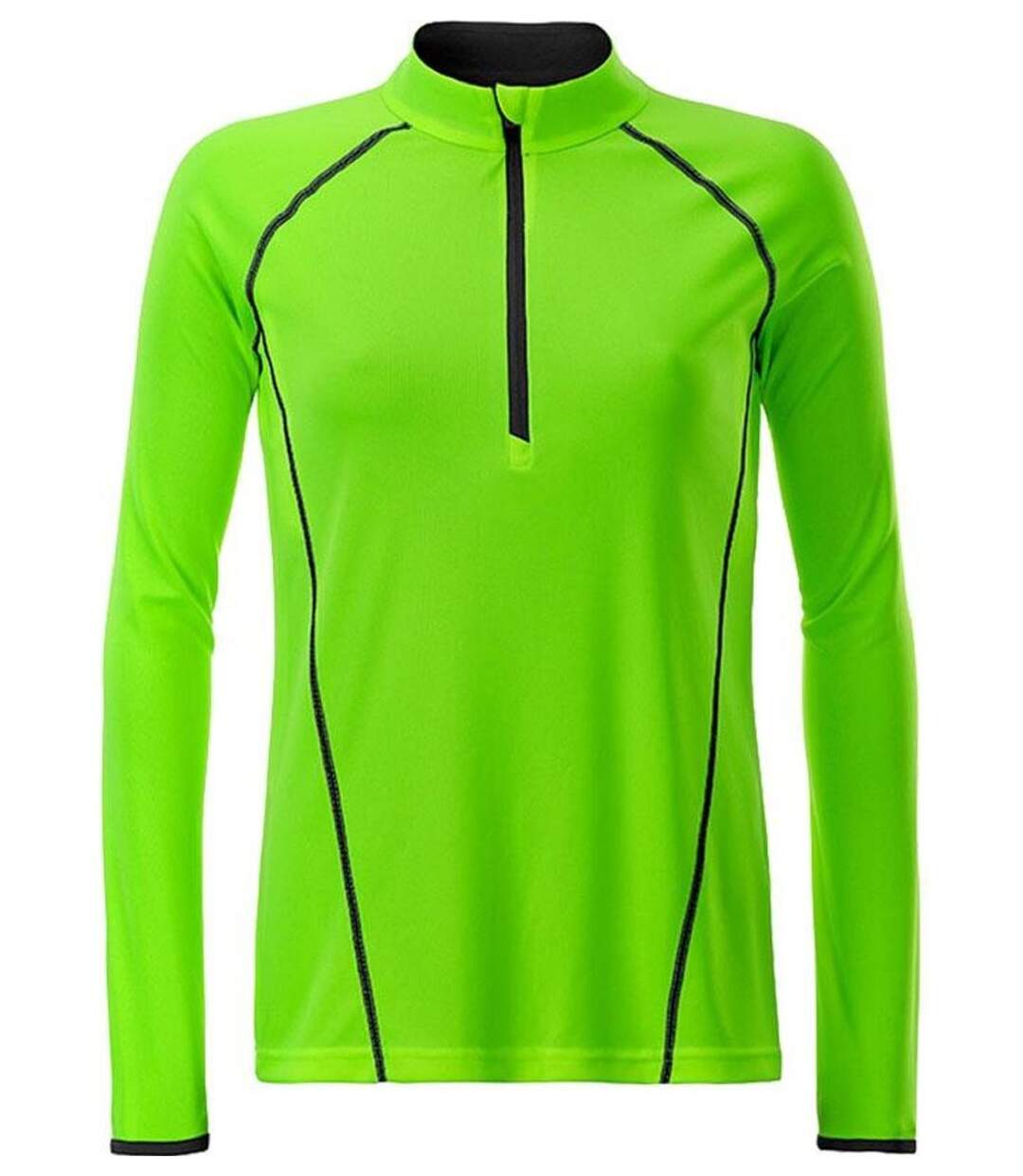 Maillot running respirant manches longues - Femme - JN497 - vert vif-1