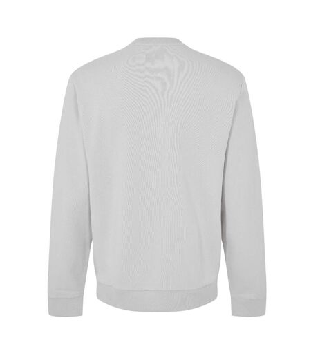 Mens Stitch Crew Neck Sweatshirt Grey Boss
