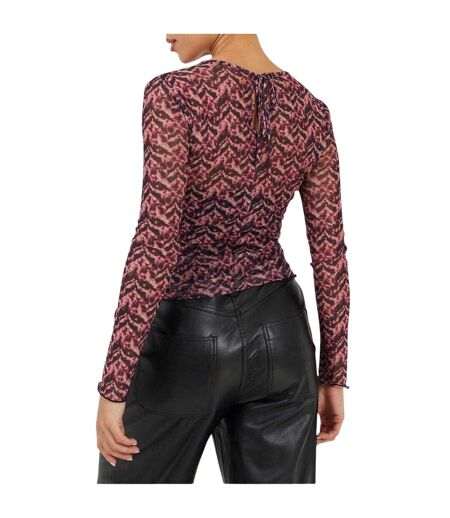 Haut Motif/style Abstrait Femme Rose Bleu Marine Brave Soul