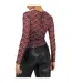 Haut Motif/style Abstrait Femme Rose Bleu Marine Brave Soul-3