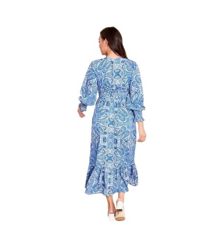 Robe Longue Femme Bleu Violet Romance
