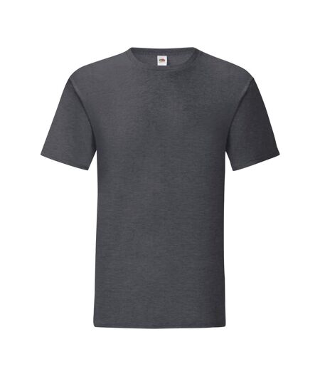 T-shirt Iconic Homme Gris Foncé Chiné Fruit Of The Loom