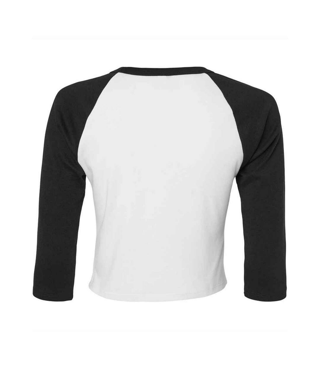 T-shirt femme blanc / noir Bella + Canvas-2