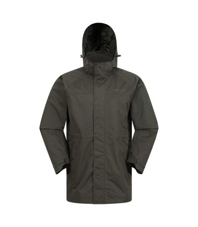 Mountain Warehouse Mens Westport Long Waterproof Jacket (Dark Khaki) - UTMW2743