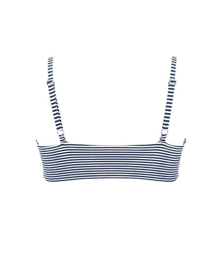 Haut de bikini marine/blanc femme garin de sable taylor
