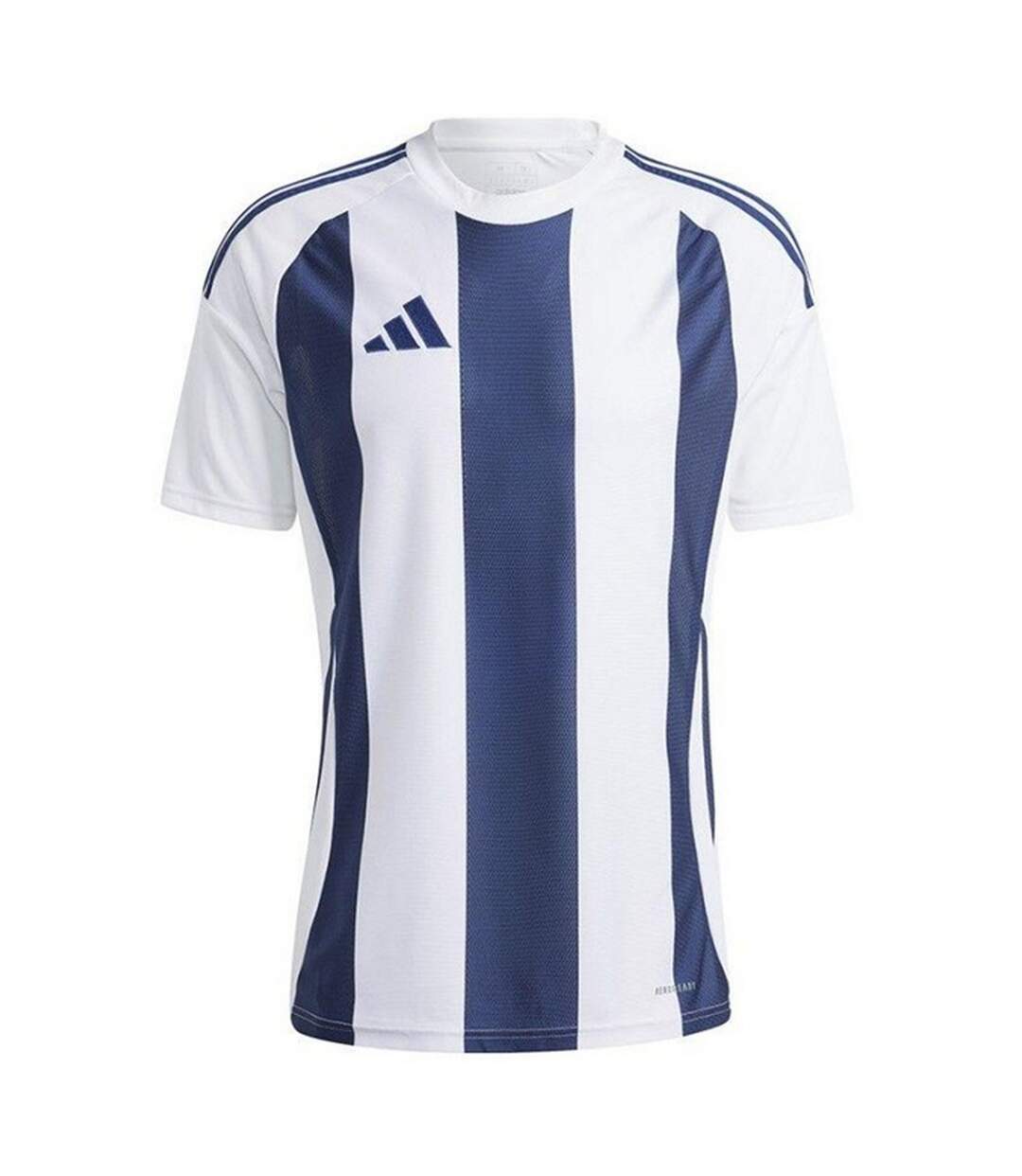 Maillot De Foot Style À Rayures Homme Blanc Bleu Marine Adidas-2