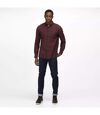 Regatta Mens Lance Checked Shirt (Syrah Red)