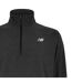 Mens Space Dye Quarter Zip Top Black New Balance-2
