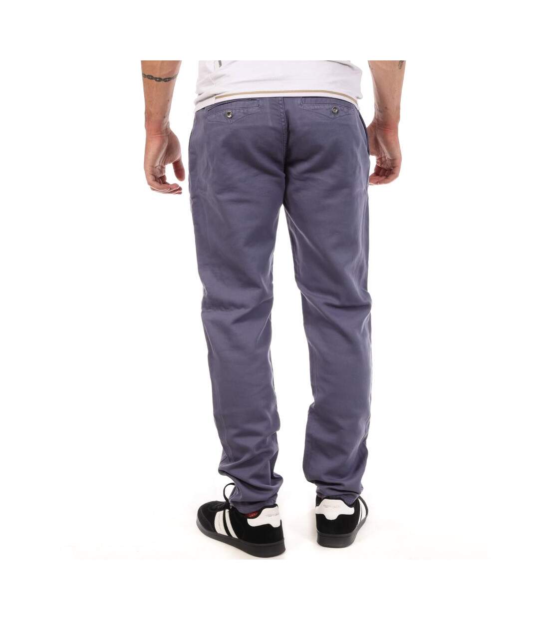 Pantalon toile bleu homme freeman t. porter gino-2