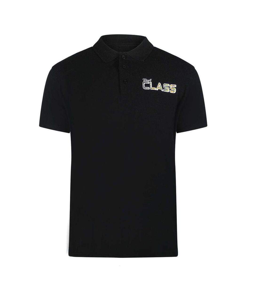 Polo Motif Fleurs Vives Adulte Noir Cavalli Class-1