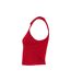 Womens/ladies Micro-rib Racer Tank Top Solid Red Bella + Canvas-2