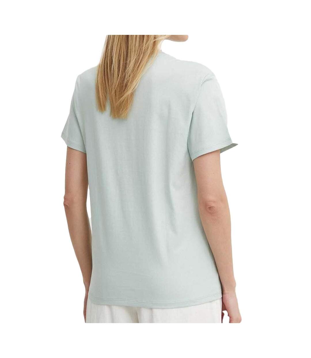 T-shirt Vert Femme Calvin Klein Micro Logo - XS-2