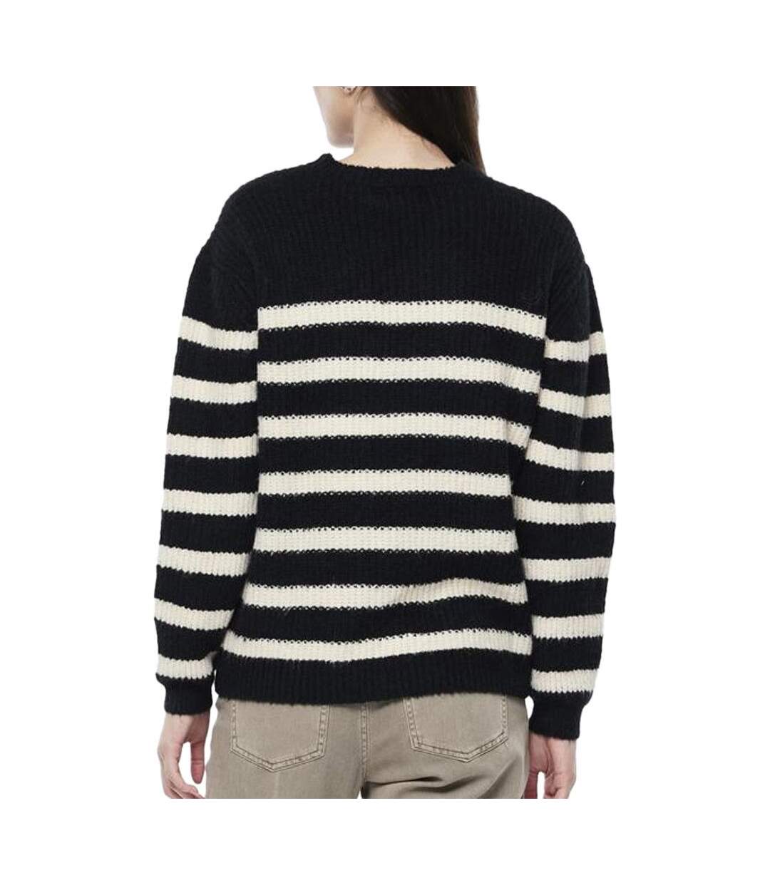 Pull noir/blanc femme pieces klara-2