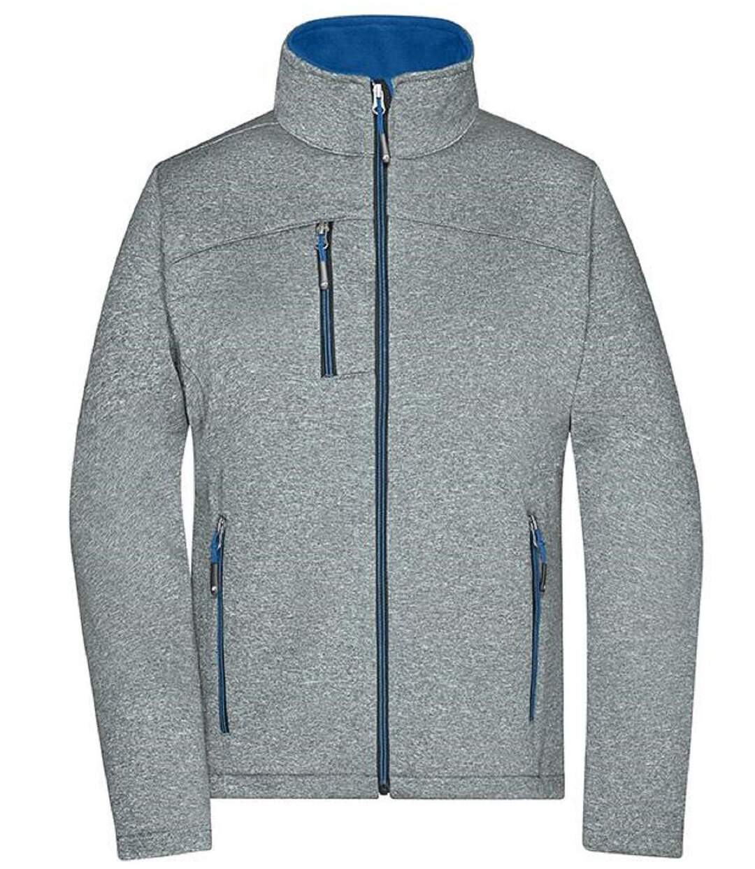 Veste softshell - Femme - JN1147 - gris chiné et roi