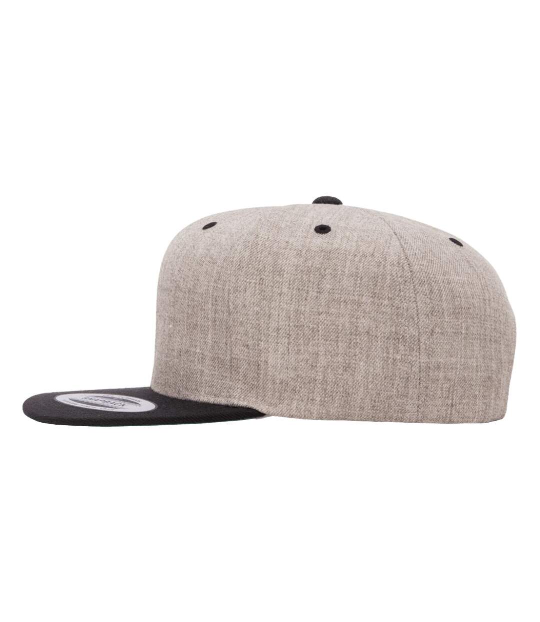 Casquette Ajustable Motif/style Deux Tons Gris Chiné Noir Flexfit-2