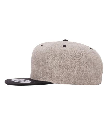 Casquette Ajustable Motif/style Deux Tons Gris Chiné Noir Flexfit