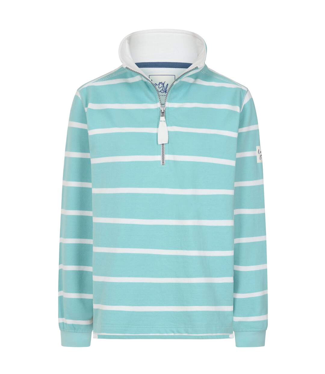 Sweat Manches Longues Motif/style Rayé Femme Bleu Menthe Lazy Jacks-1
