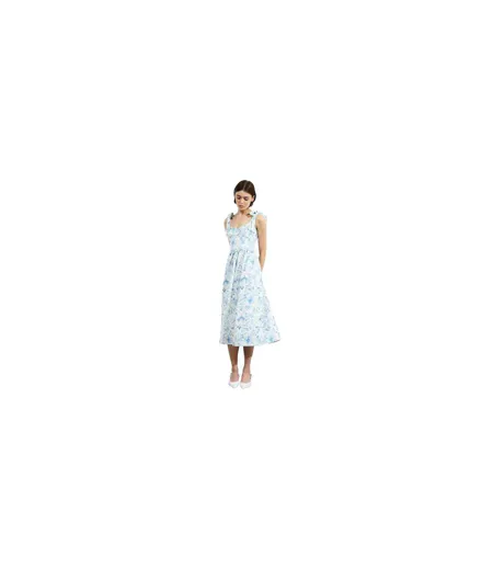 Robe Mi-longue Sans Manches Serenity Femme Crème Bleu French Connection