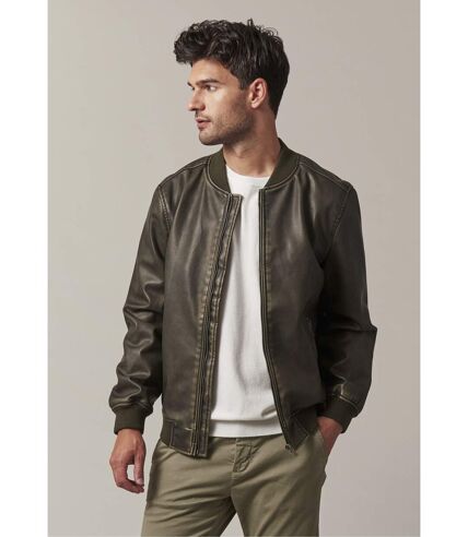 Blouson en simili cuir, au style rock et classique, pour homme GARET