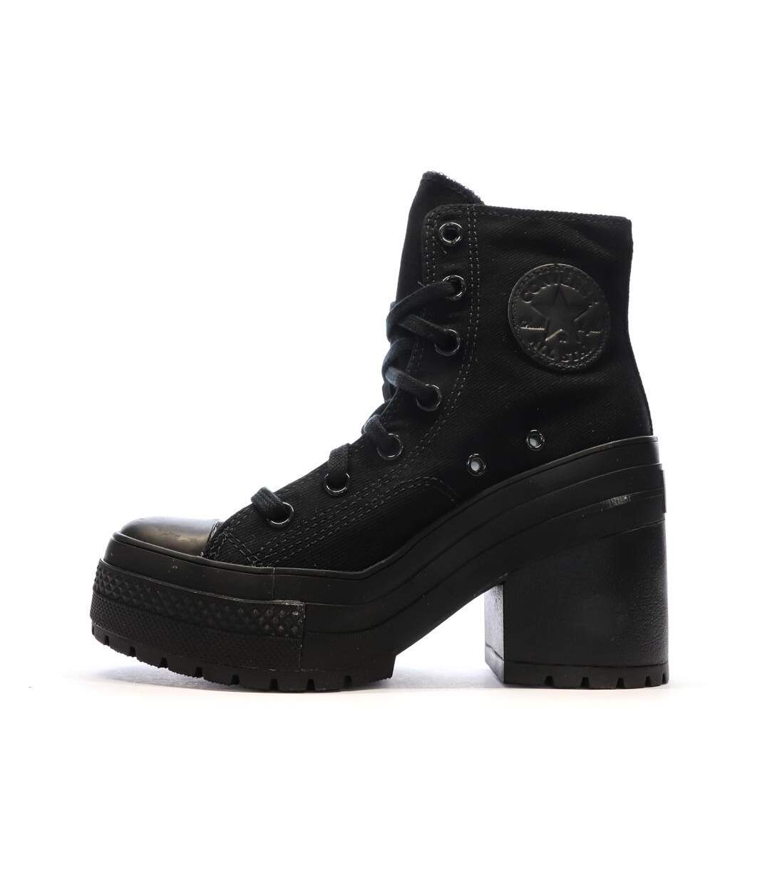 Baskets noires femme converse chuck 70 de luxe heel-1