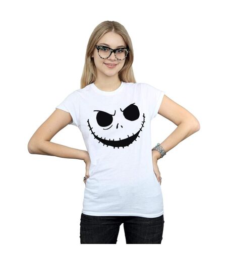 Disney Femme/Les femmes - T-shirt en coton à motif de Jack de Nightmare Before Christmas (Blanc) - UTBI35591