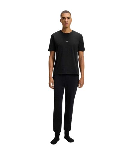 Mens Logo Polycotton Regular T-shirt Black Boss