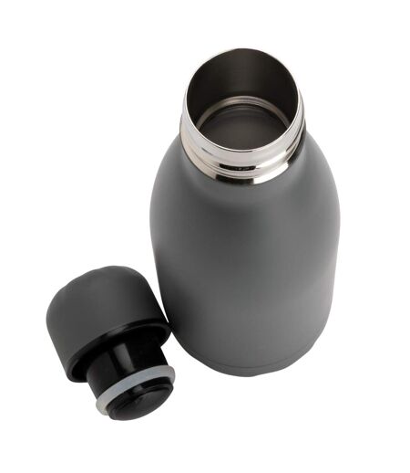 Stainless steel 260ml water bottle one size grey XD Collection