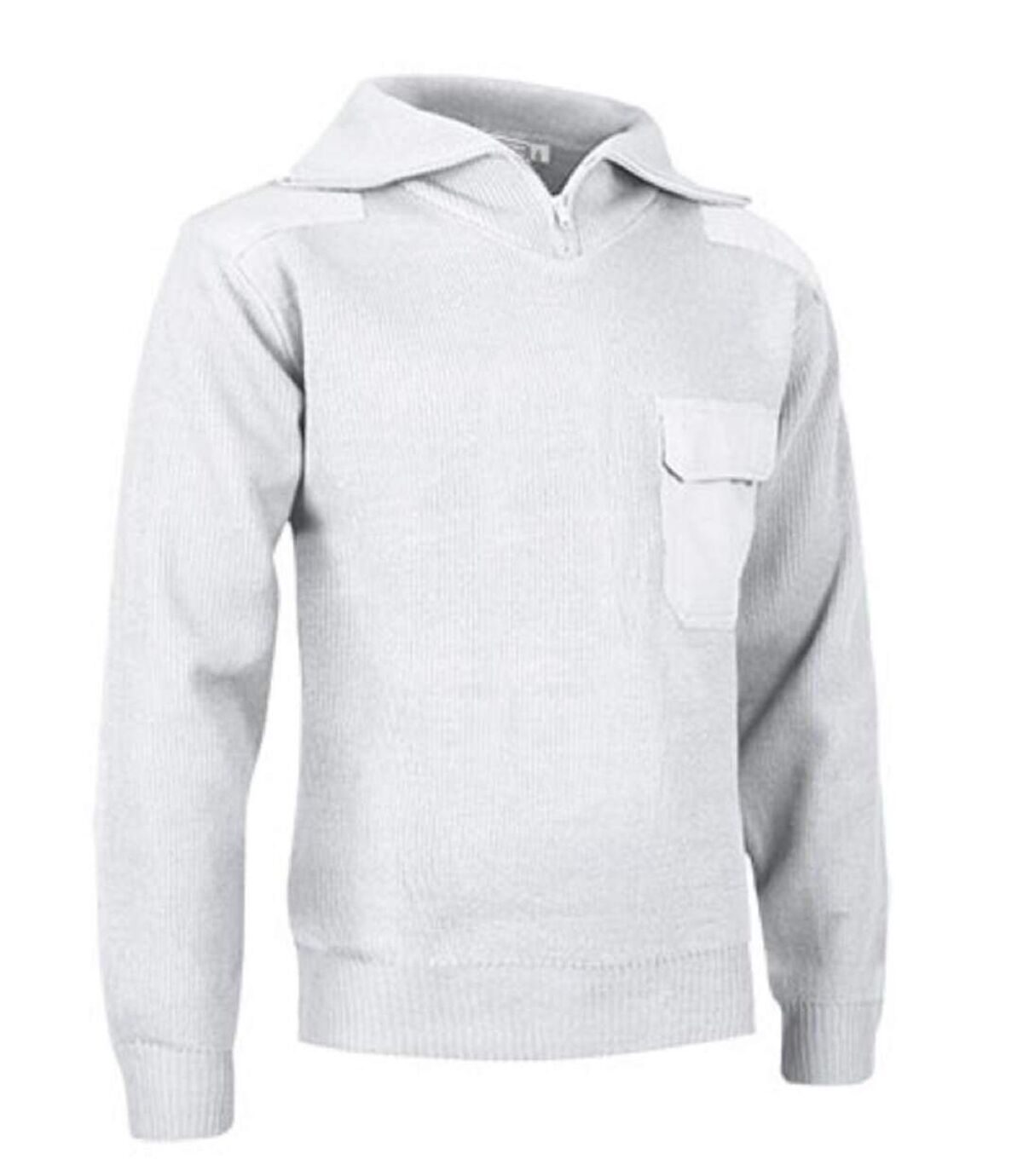 Pull épais col camionneur - Homme - REF DRIVER - blanc